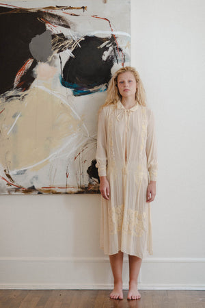 1920s silk voile tunic flapper dress