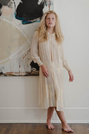 1920s silk voile tunic flapper dress