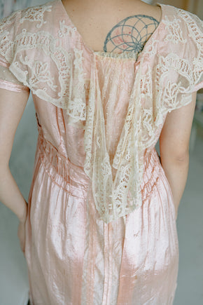 Edwardian silk & lace gown