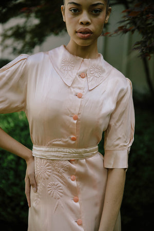 1930s satin bakelite gown