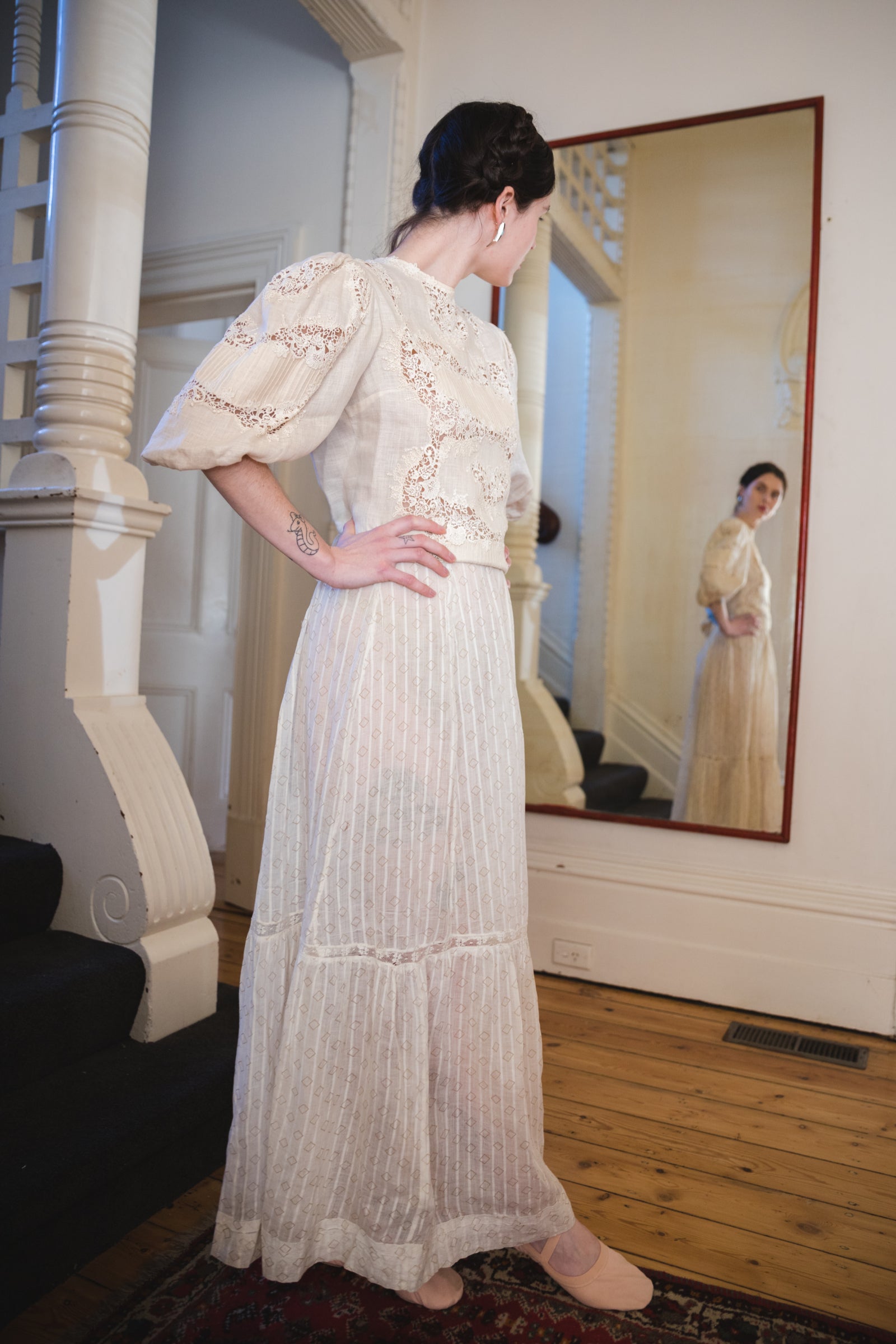 スカート Thevirgins flower cotton lace skirt the virgins flower cotton lace skirt