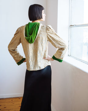 1930s lamè silk velvet jacket