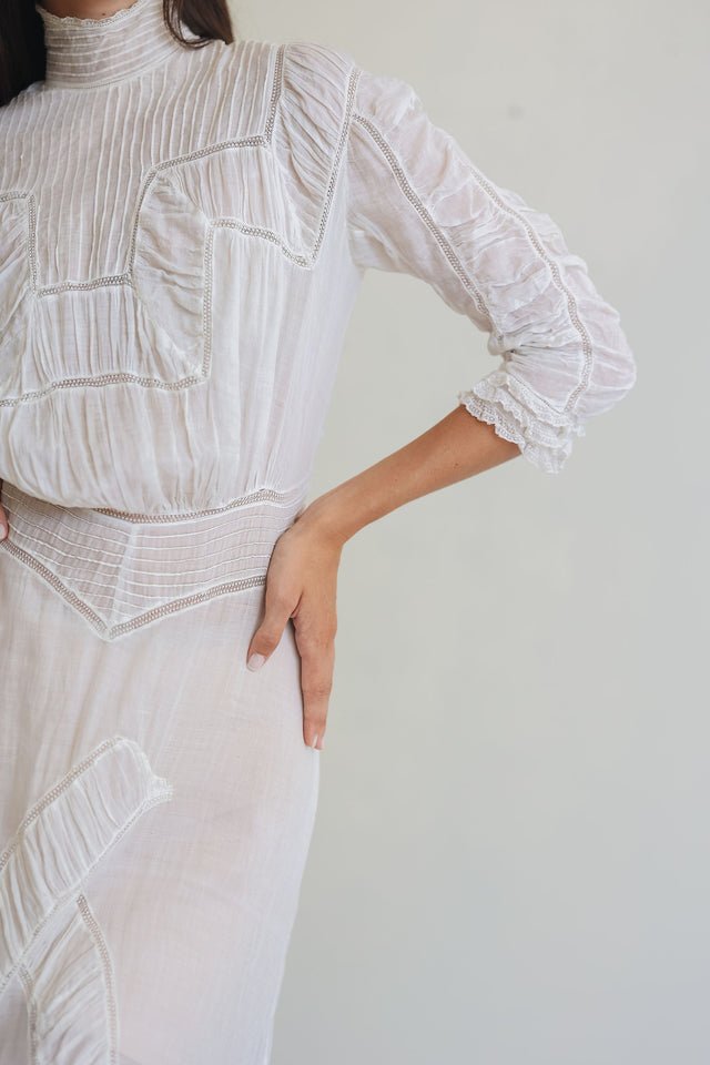 Edwardian cotton lawn gown
