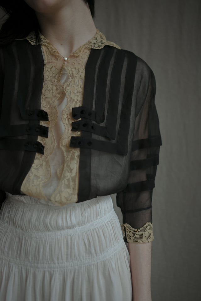 Edwardian silk lace blouse