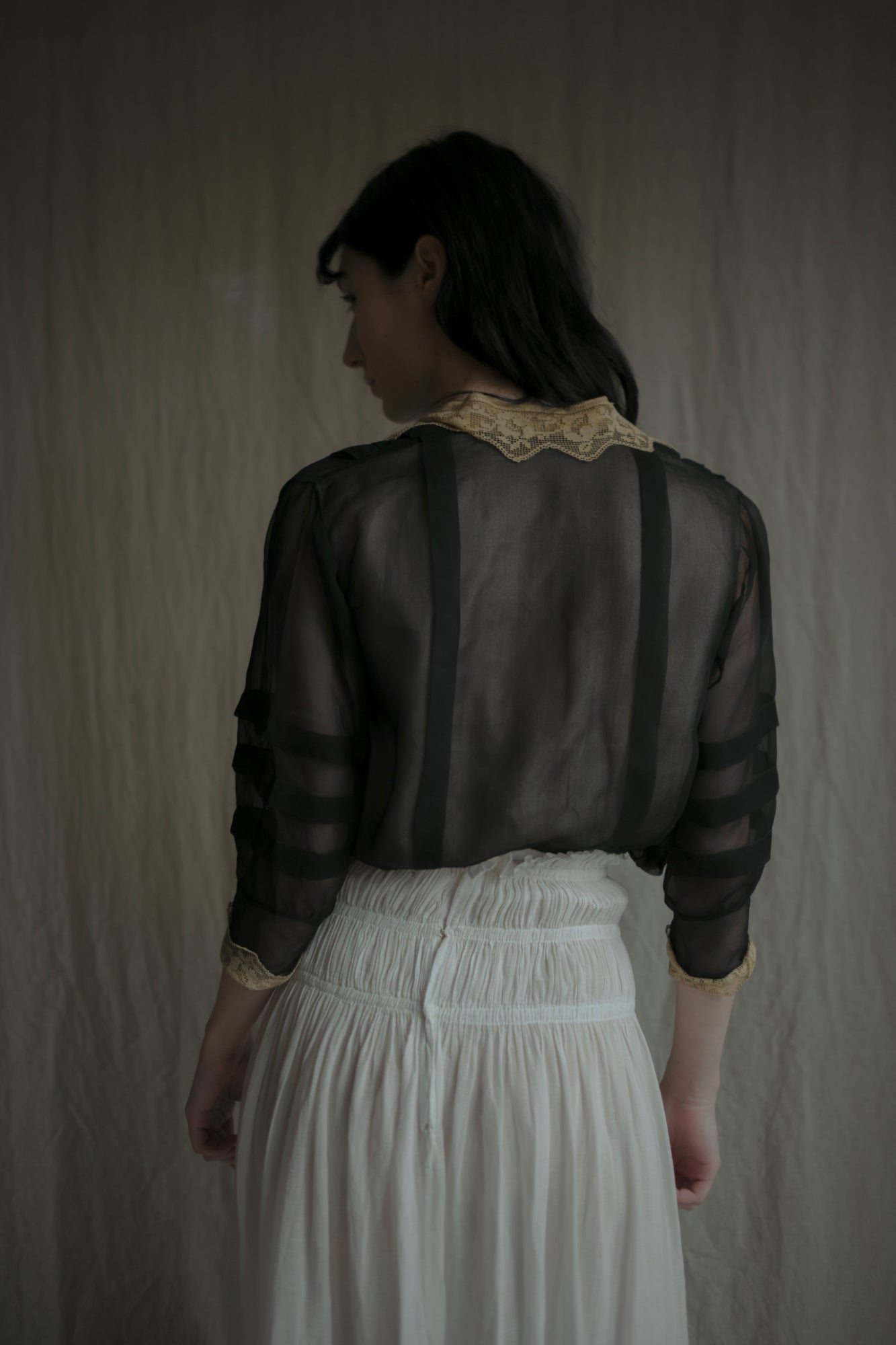 Edwardian silk lace blouse