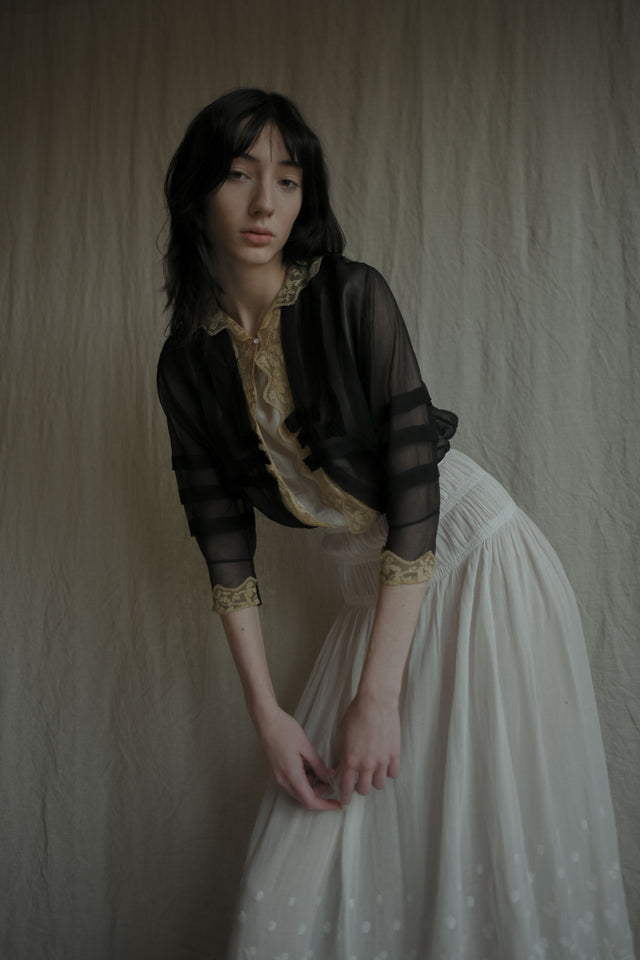 Edwardian silk lace blouse