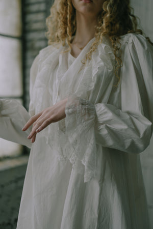 1890s lace cotton nightdress