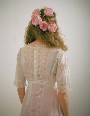 1910s lace embroidered lawn dress