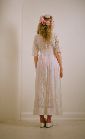 1910s lace embroidered lawn dress