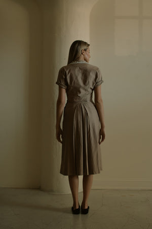 1940s silk dress set