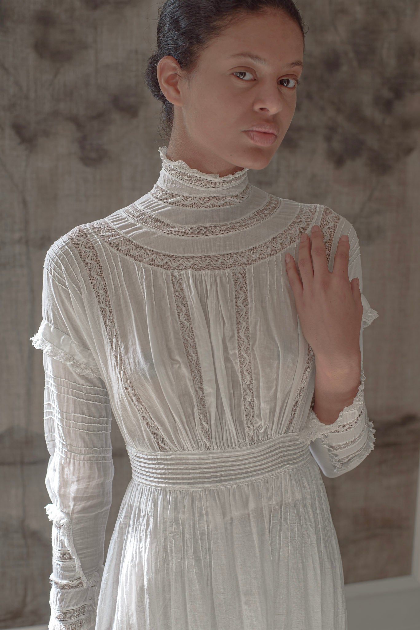 Edwardian cotton lace lawn dress – Devore Vintage