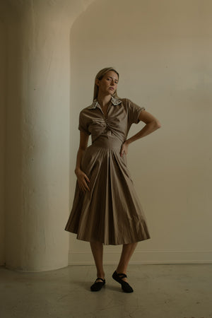 1940s silk dress set